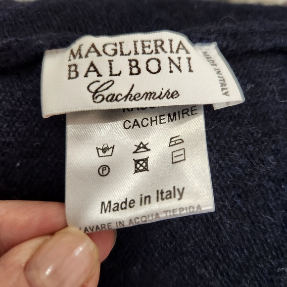 Balboni Bohemian Chic Italian Lux All Cashmere Asymmetrical Black Tassel Cape OS - Picture 9 of 13